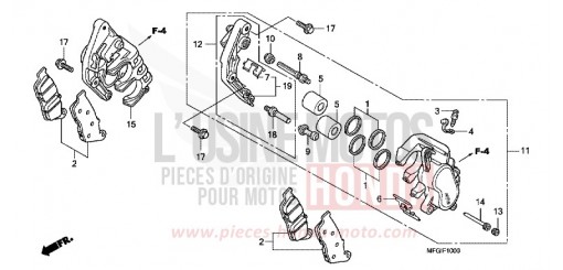 VORDERRAD-BREMSSATTEL (CB600F/F3) CB600FB de 2011